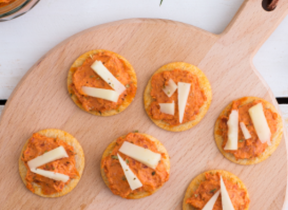Rice Crackers au Paprika N.A! et tartinade de chorizo et brebis