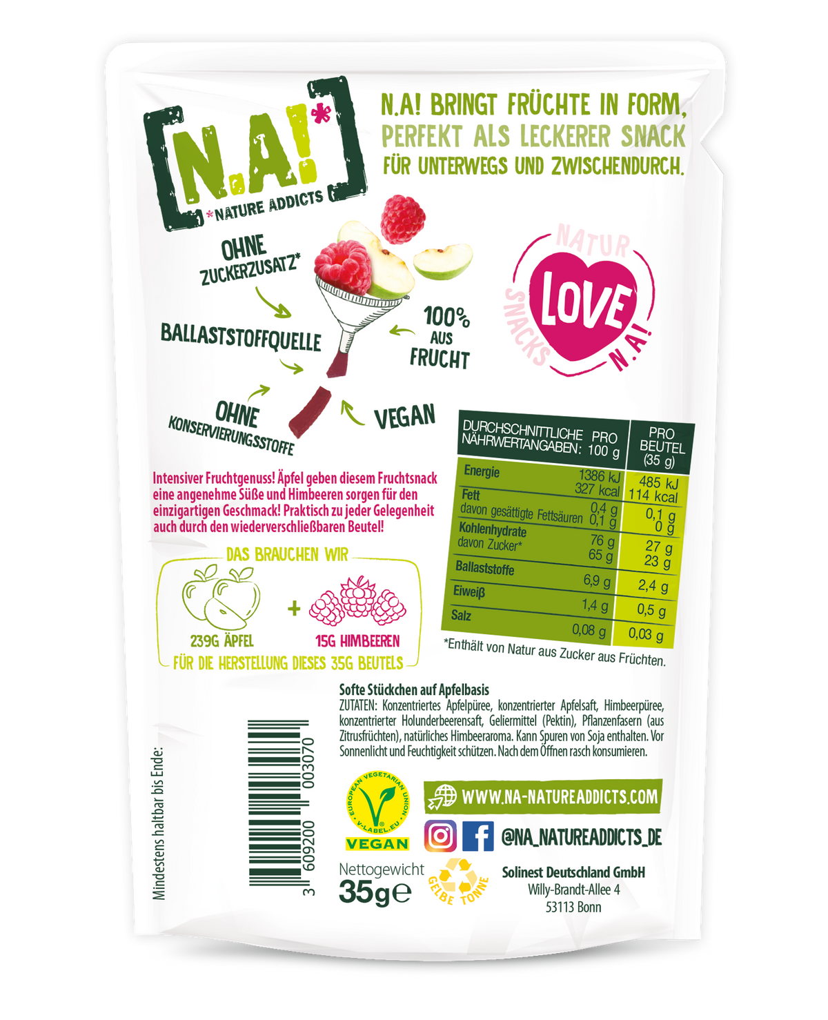 NA! FRUIT SNACK RASPBERRY