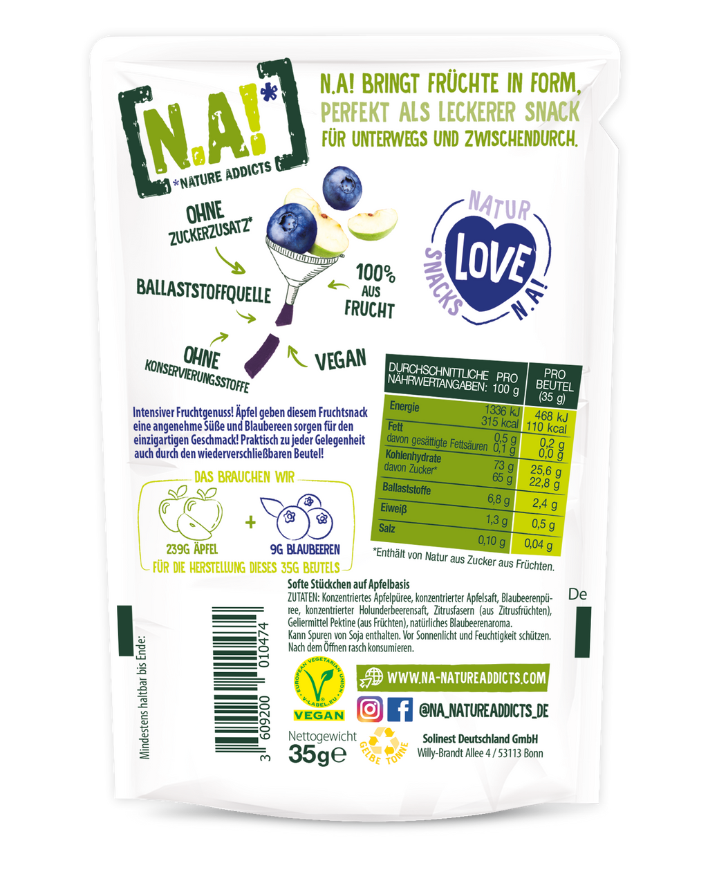 NA! FRUIT SNACK BLUEBERRY