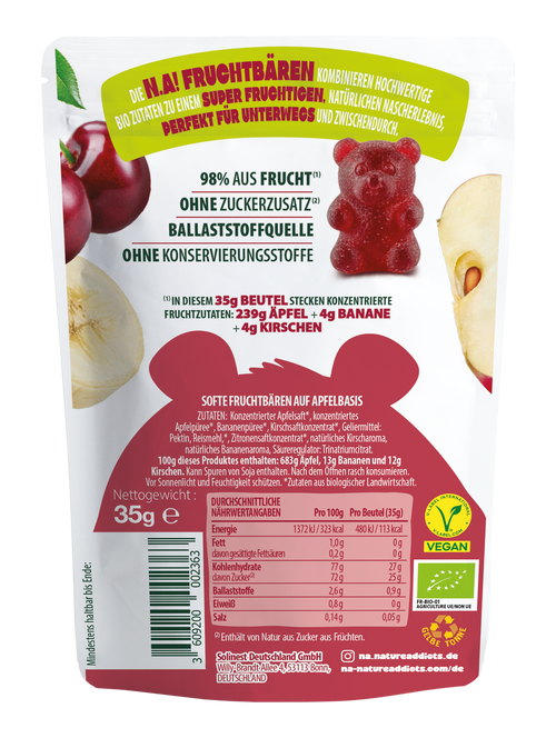N.A! FRUIT BEARS CHERRY-BANANA