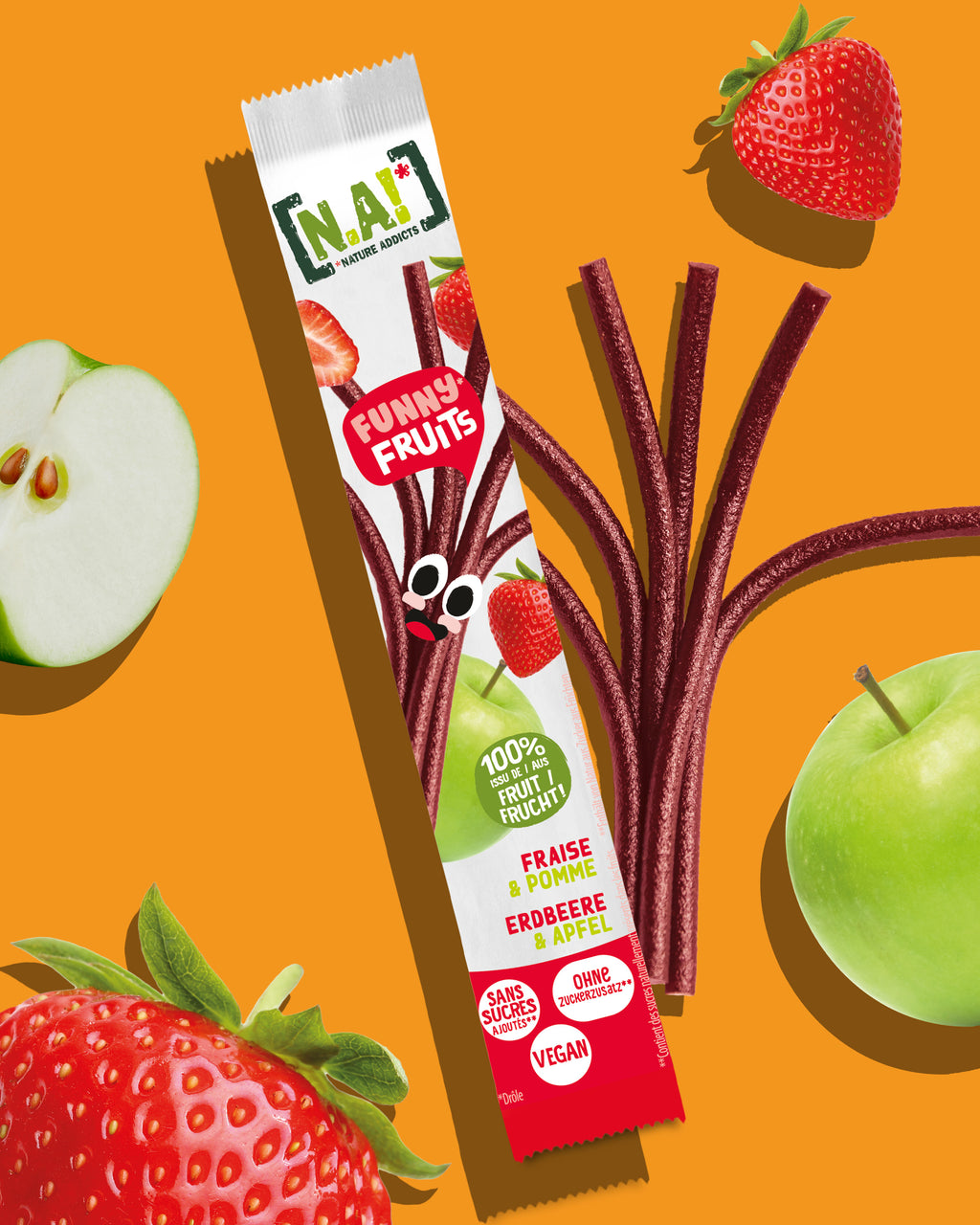 NA! FUNNY FRUIT STICKS STRAWBERRY