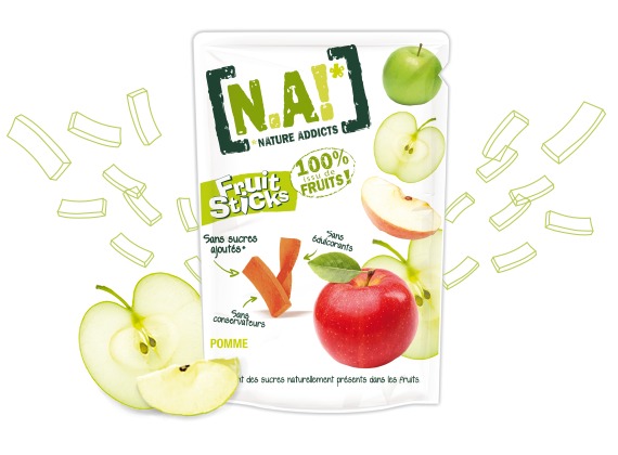 Fruit Sticks pomme, un snack 100% naturel- sans sucres ajoutés