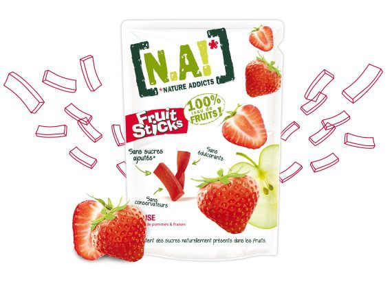 Fruit Sticks Fraise 100 Naturel Et Sans Sucres Ajoutes Na